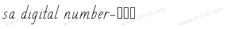 sa digital number字体转换